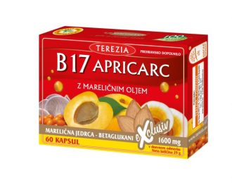 Vitamin B17 Apricarc iz mareličnih jedrc + reiši in ostrigar – 60 kapsul
