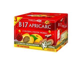 Vitamin B17 Apricarc iz mareličnih jedrc + reiši in ostrigar – 180 kapsul